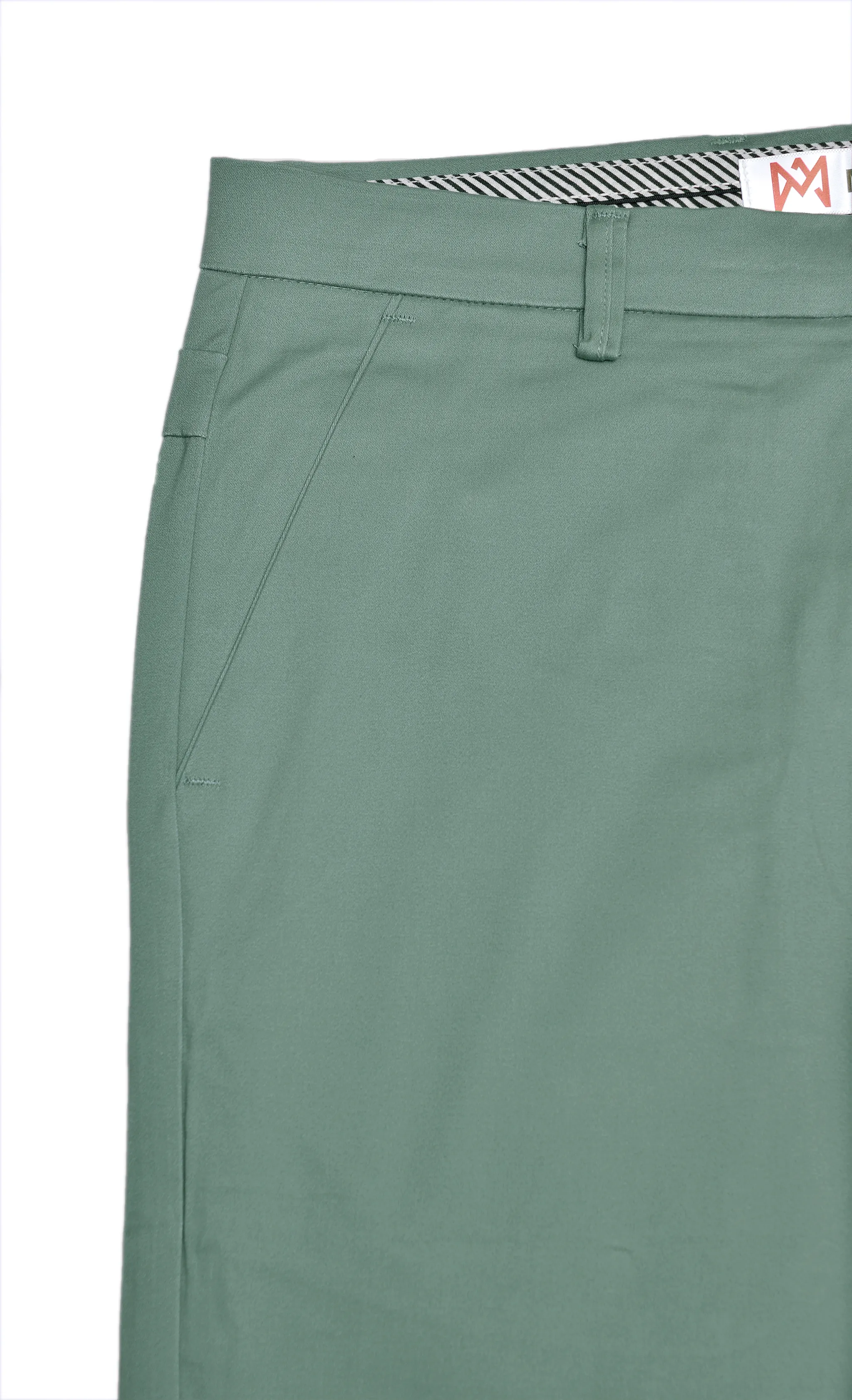 Laurel Green Cotton Chinos Pants