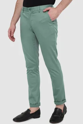 Laurel Green Cotton Chinos Pants