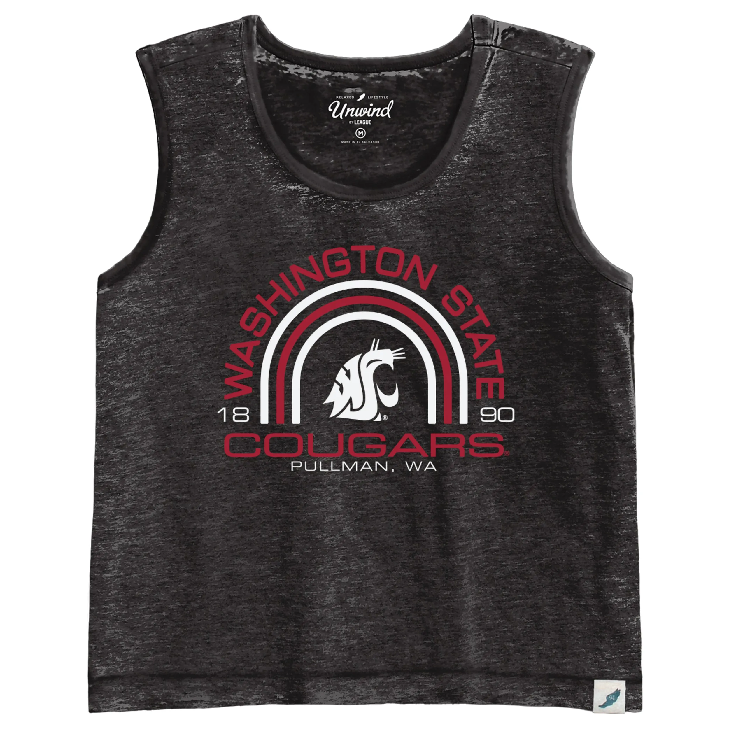 League Ladies gray cropped Washington State Tank