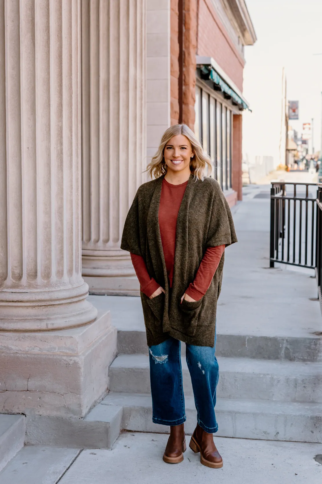 Leilani Oversized Cardigan | Olive