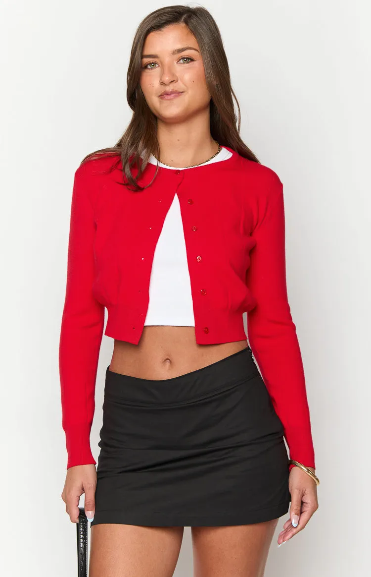 Mason Red Cardigan