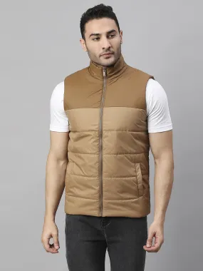 Mens Sleeveless Jacket - Lightweight Casual Winterwear  (Camel)