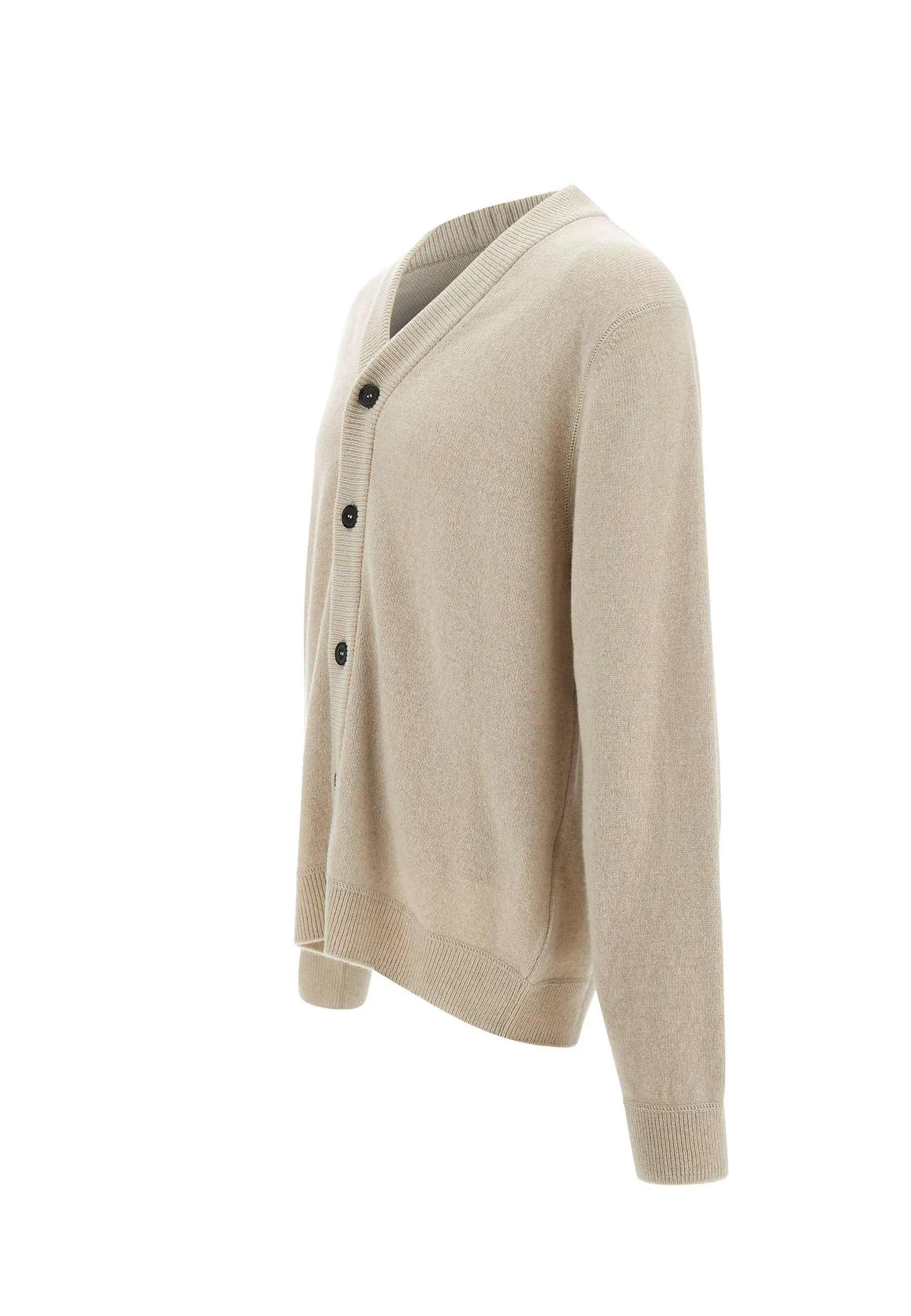 Merino Wool Cardigan with V-Neck