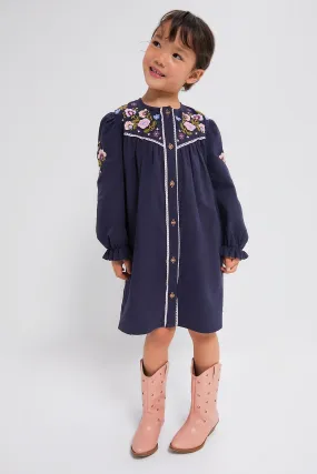 Navy Floriane Dress