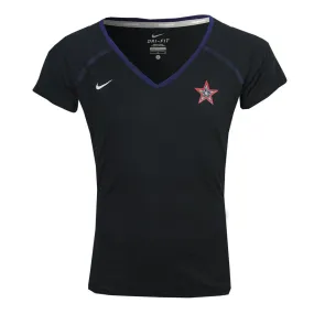 Nike Womens Tailwind USA Dri-FIT Running Short Sleeve V Neck Top Product Code: 466413-475