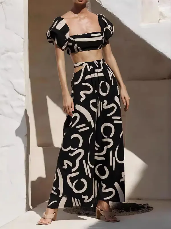 Off-the-Shoulder Crop Top and Skirt Set for a Perfect Party Look