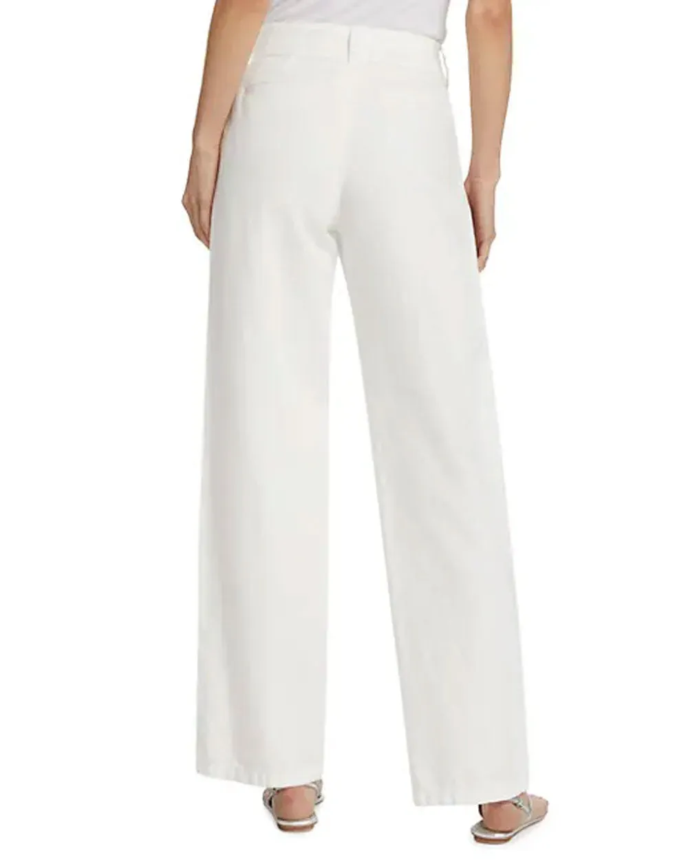 Off White High Waist Casual Pant