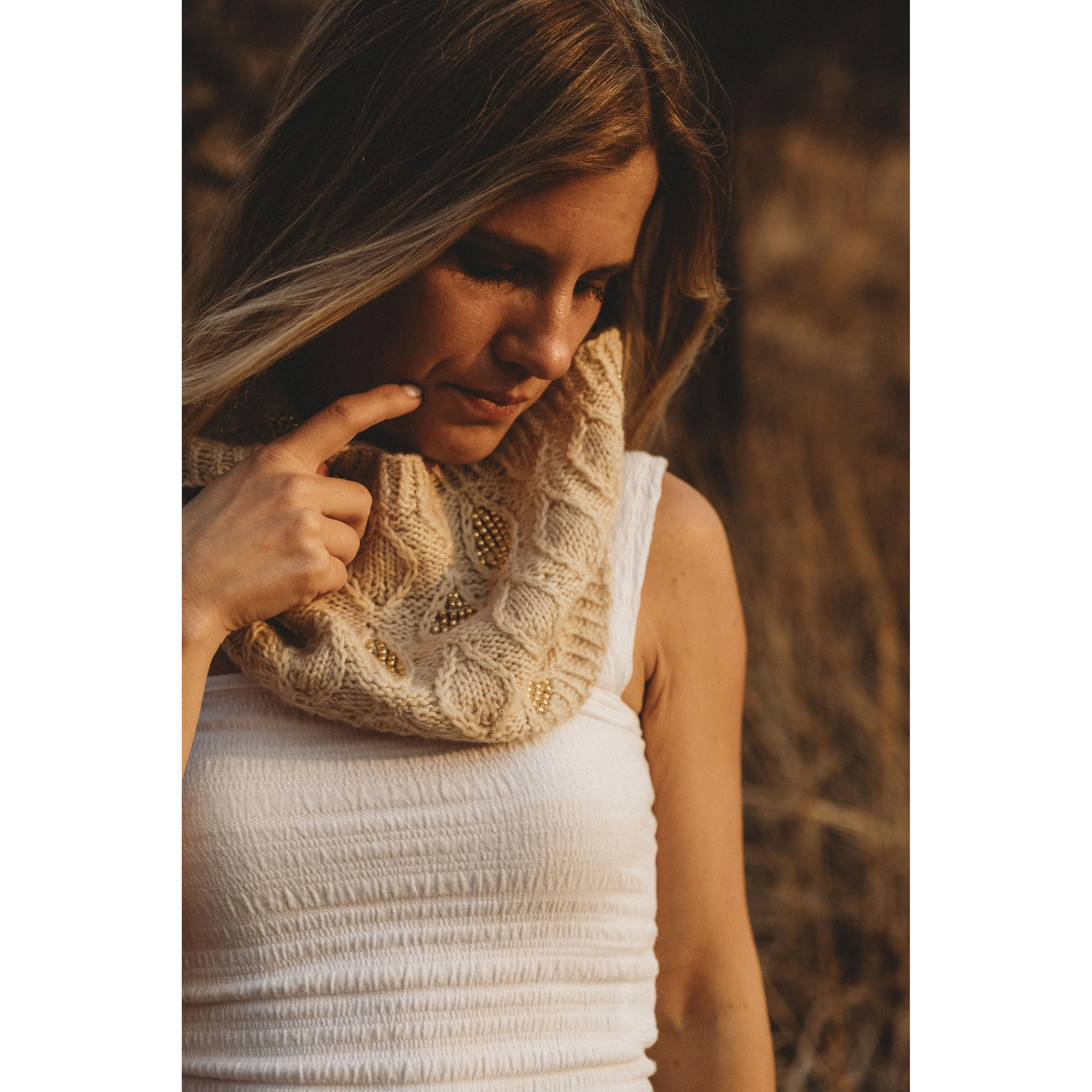 Only Scales Cowl By Pope Knits - Yarns, Beads and Digital Pattern!