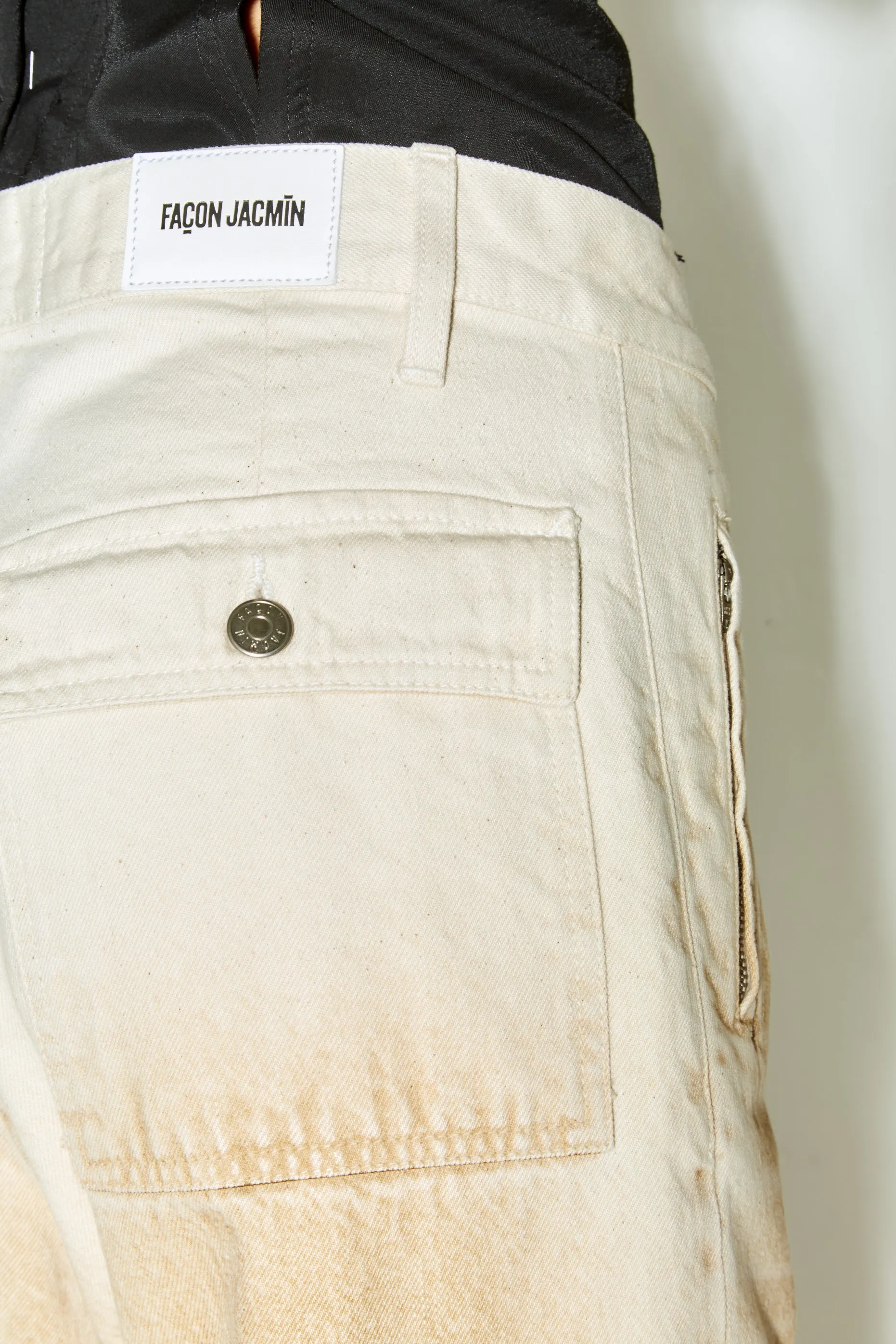 PALERMA pants beige spray on ecru