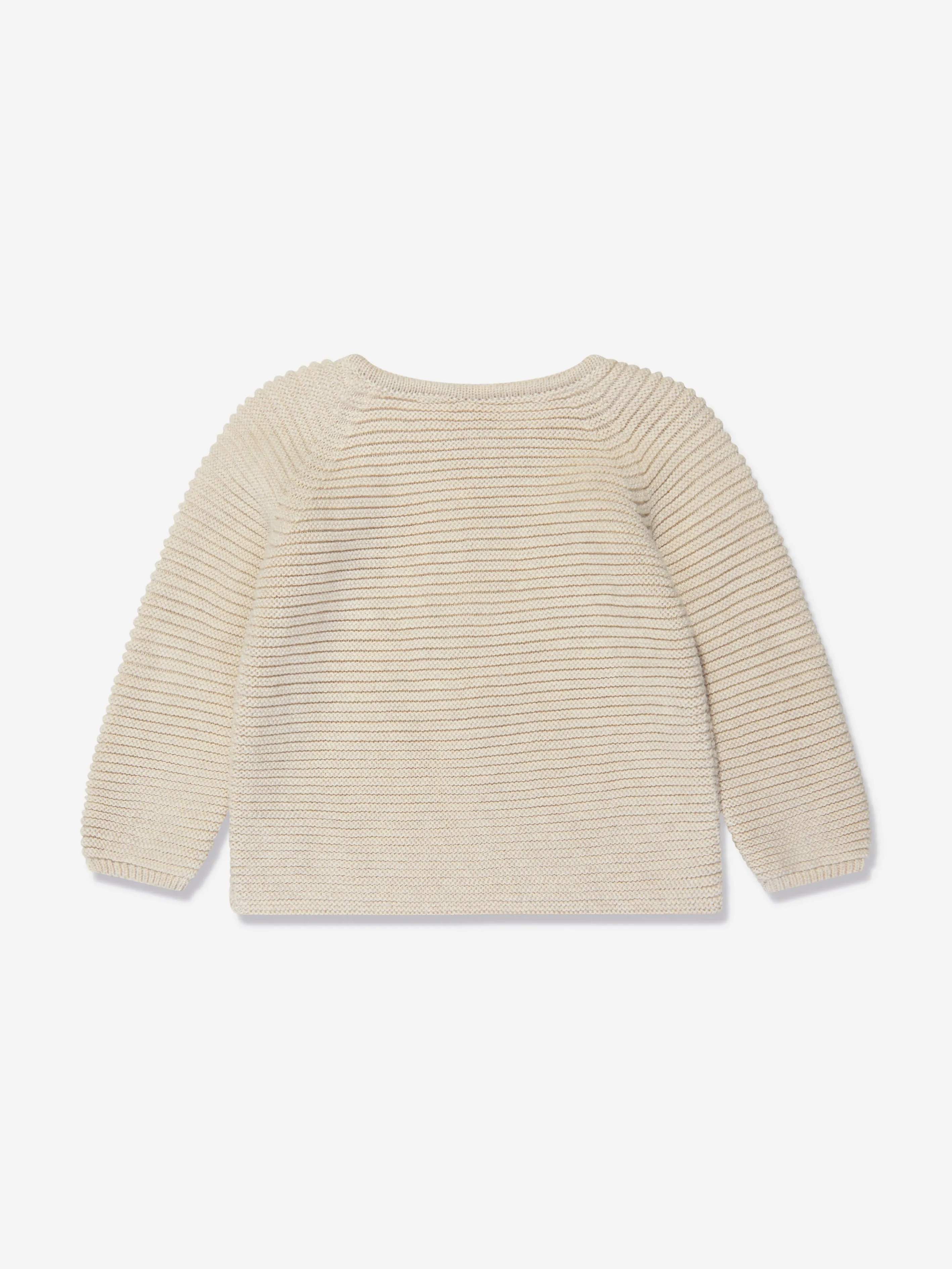 Paz Rodriguez Baby Knitted Cardigan in Beige