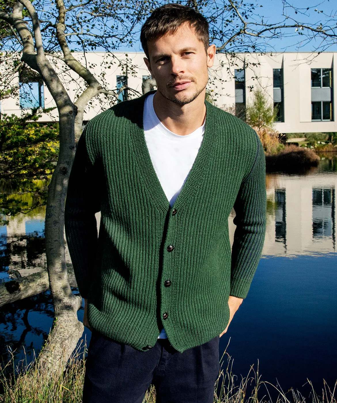 Pinstripe Cardigan Tundra