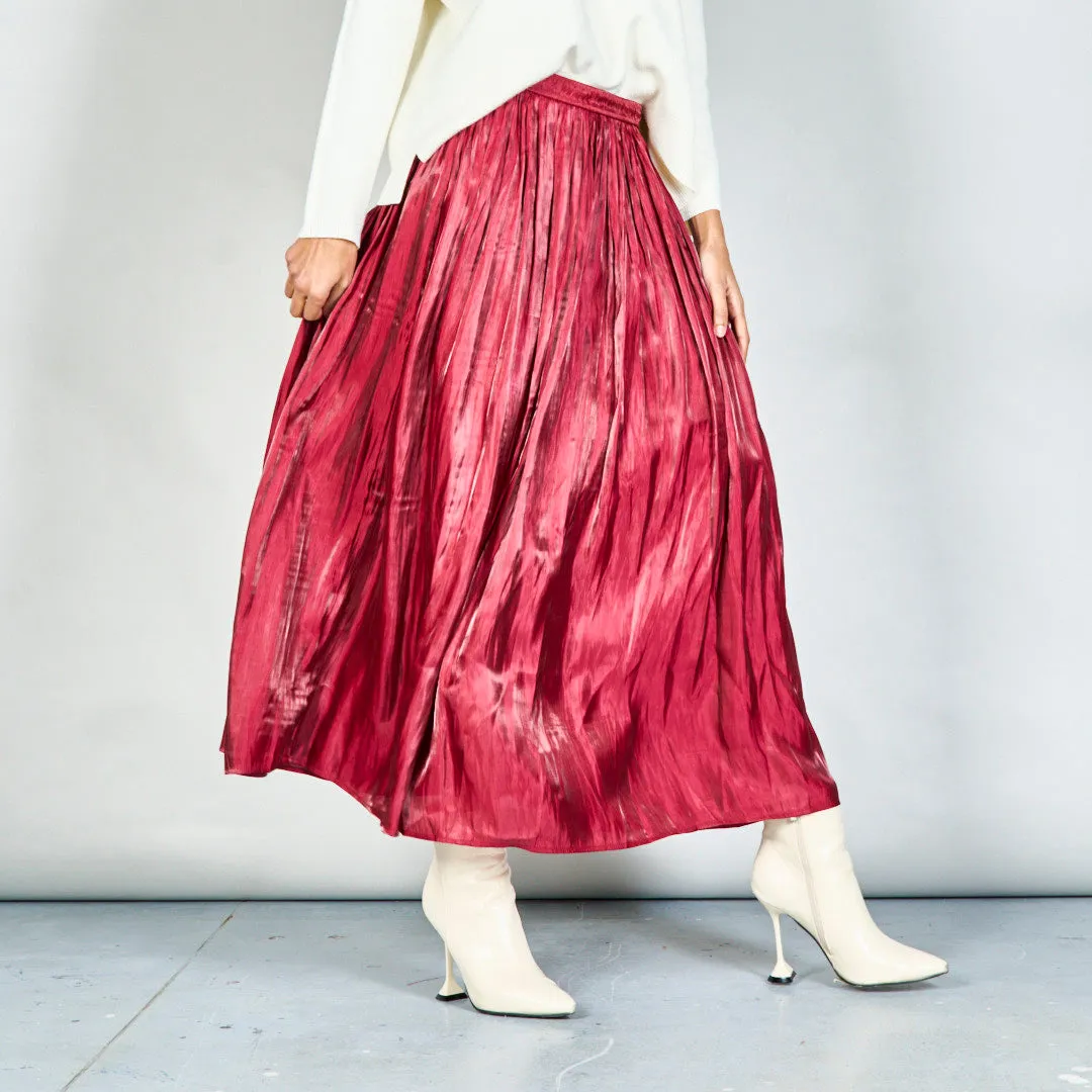 Pleated flowy midi skirt wholesale