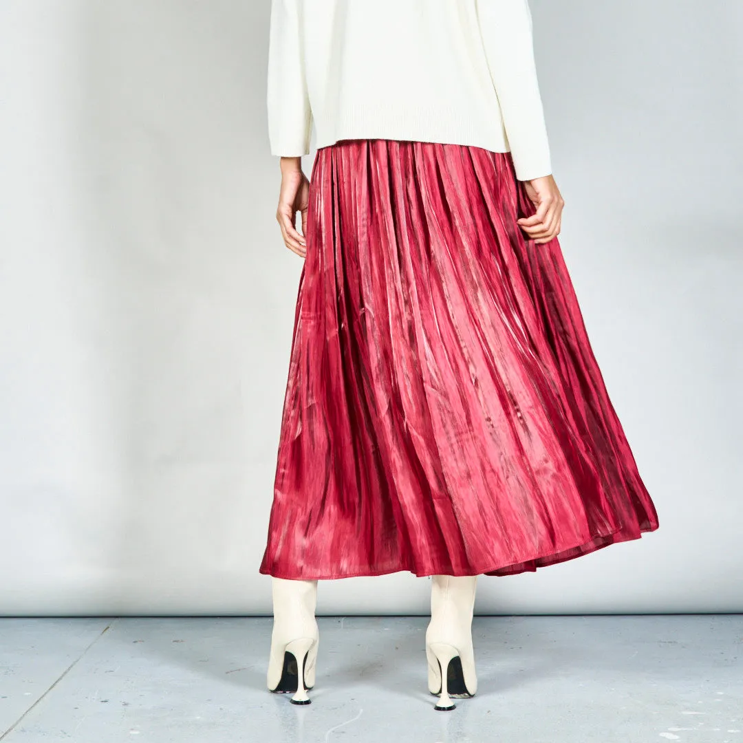 Pleated flowy midi skirt wholesale