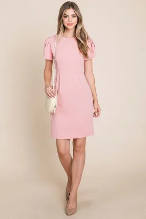 Puff Short Sleeve Bodycon Dress