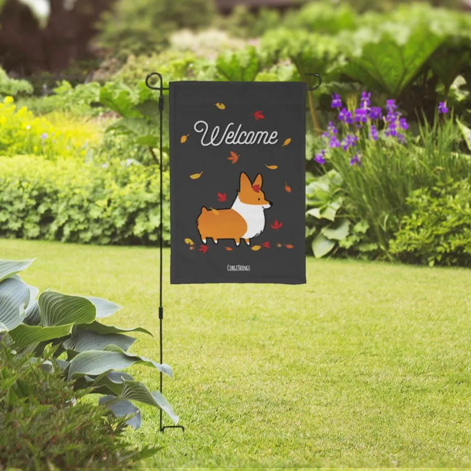 "Welcome Autumn" Corgi Garden Flag