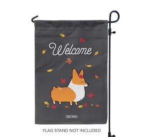 "Welcome Autumn" Corgi Garden Flag