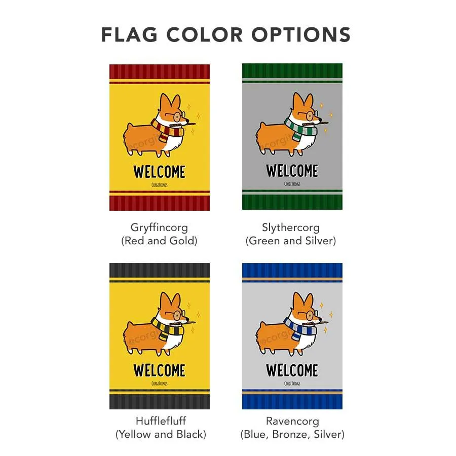 "Wizard" Corgi Garden Flag | 4 Colors