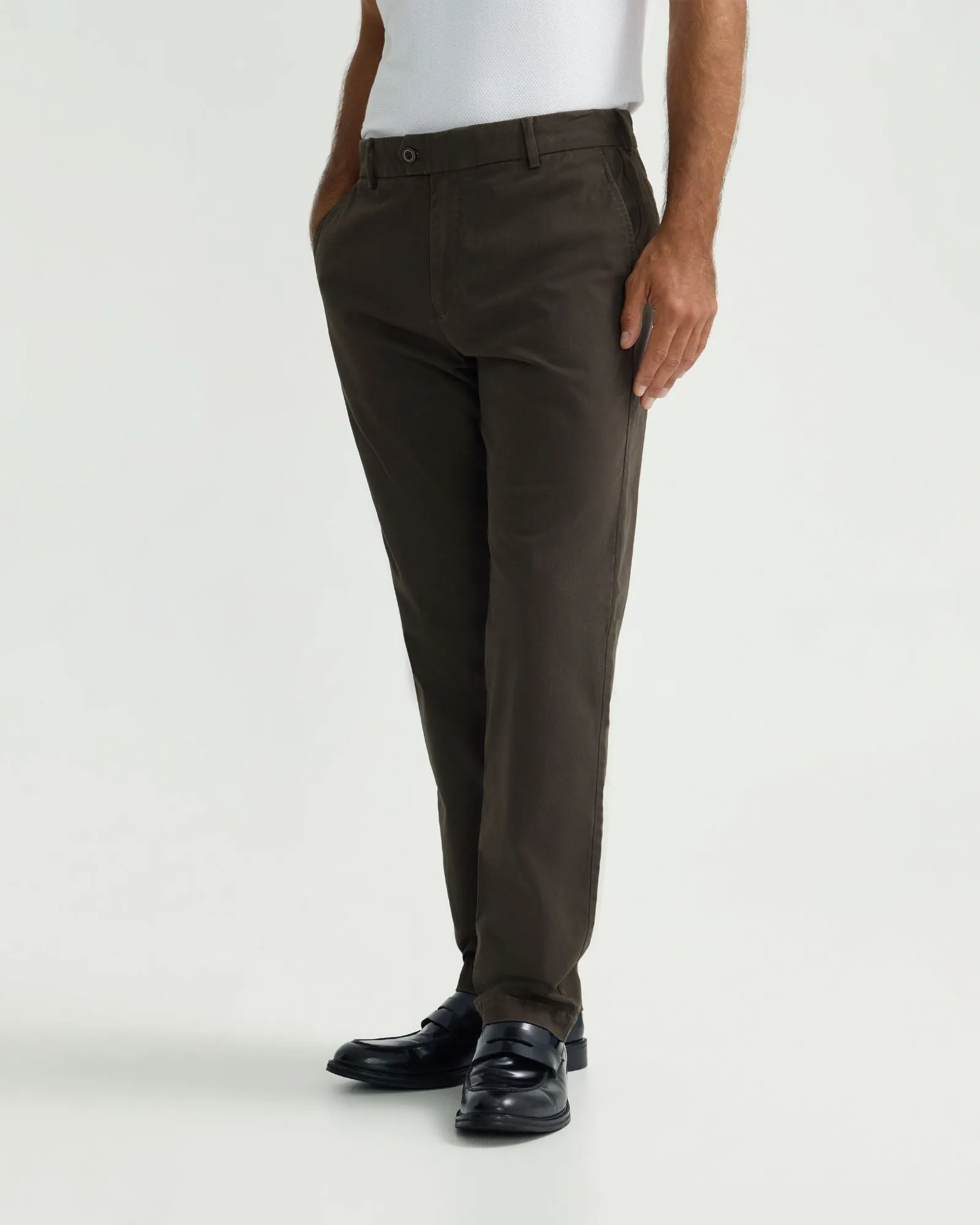 Relaxed Fit Stretch Cotton Chino