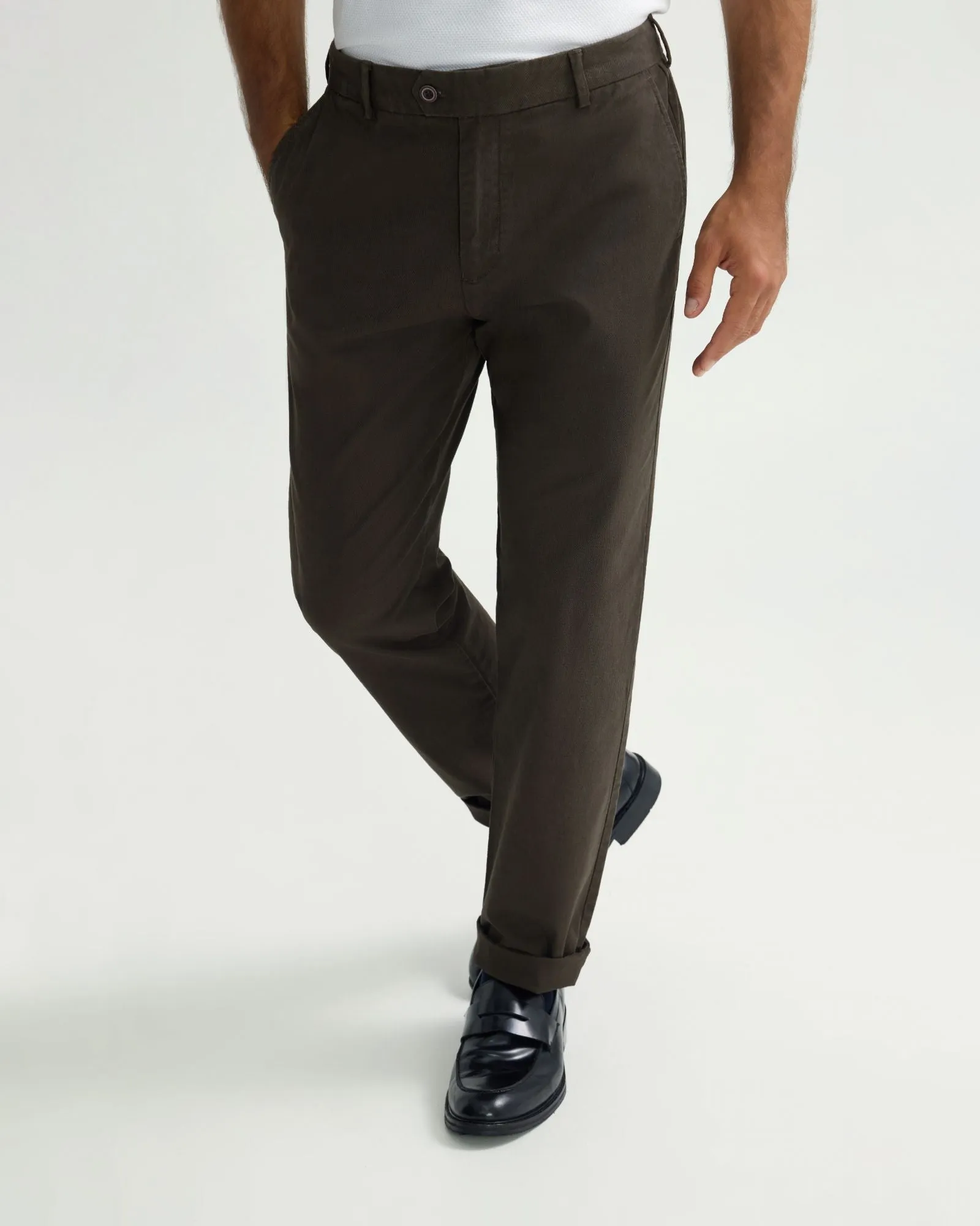 Relaxed Fit Stretch Cotton Chino