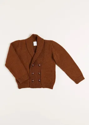 Shawl Neck Cardigan in Caramel (2-10yrs)