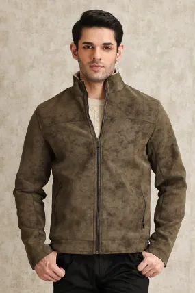 SHERPA-LINED LUXE JACKET-GREEN