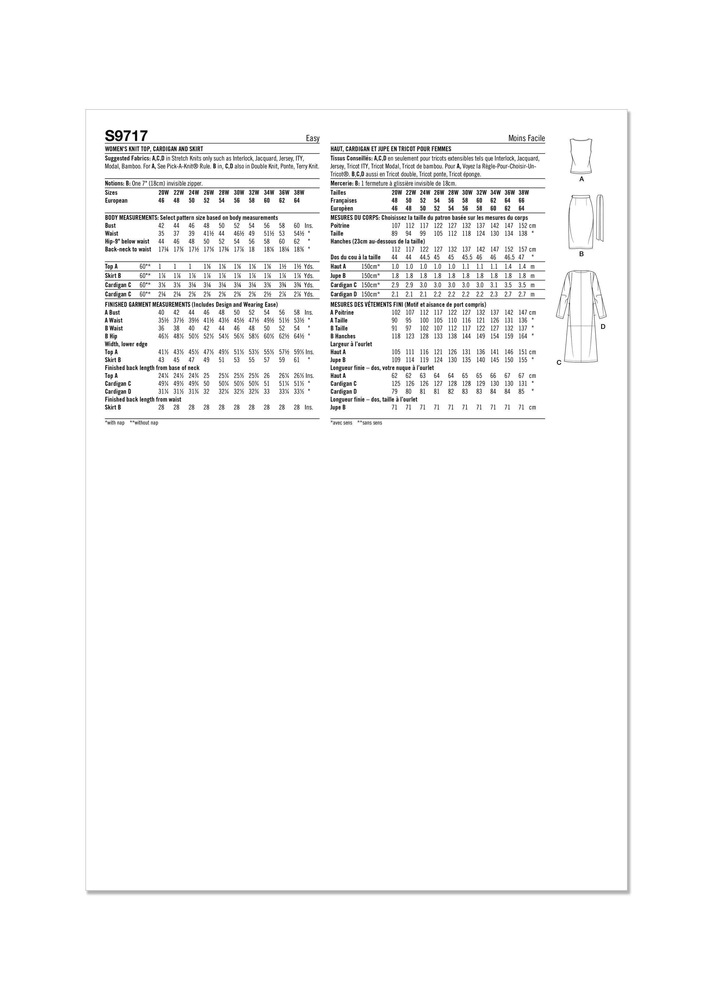 Simplicity Pattern S9717 Plus Size Sportswear