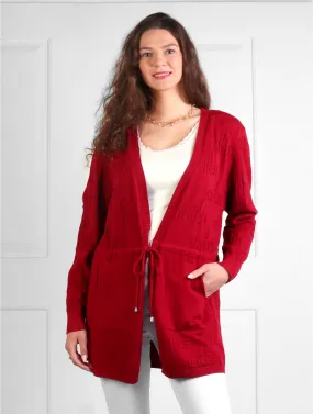 Solid Colour Knitted Cardigan with Pockets