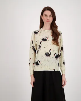 Swan Print Sweater