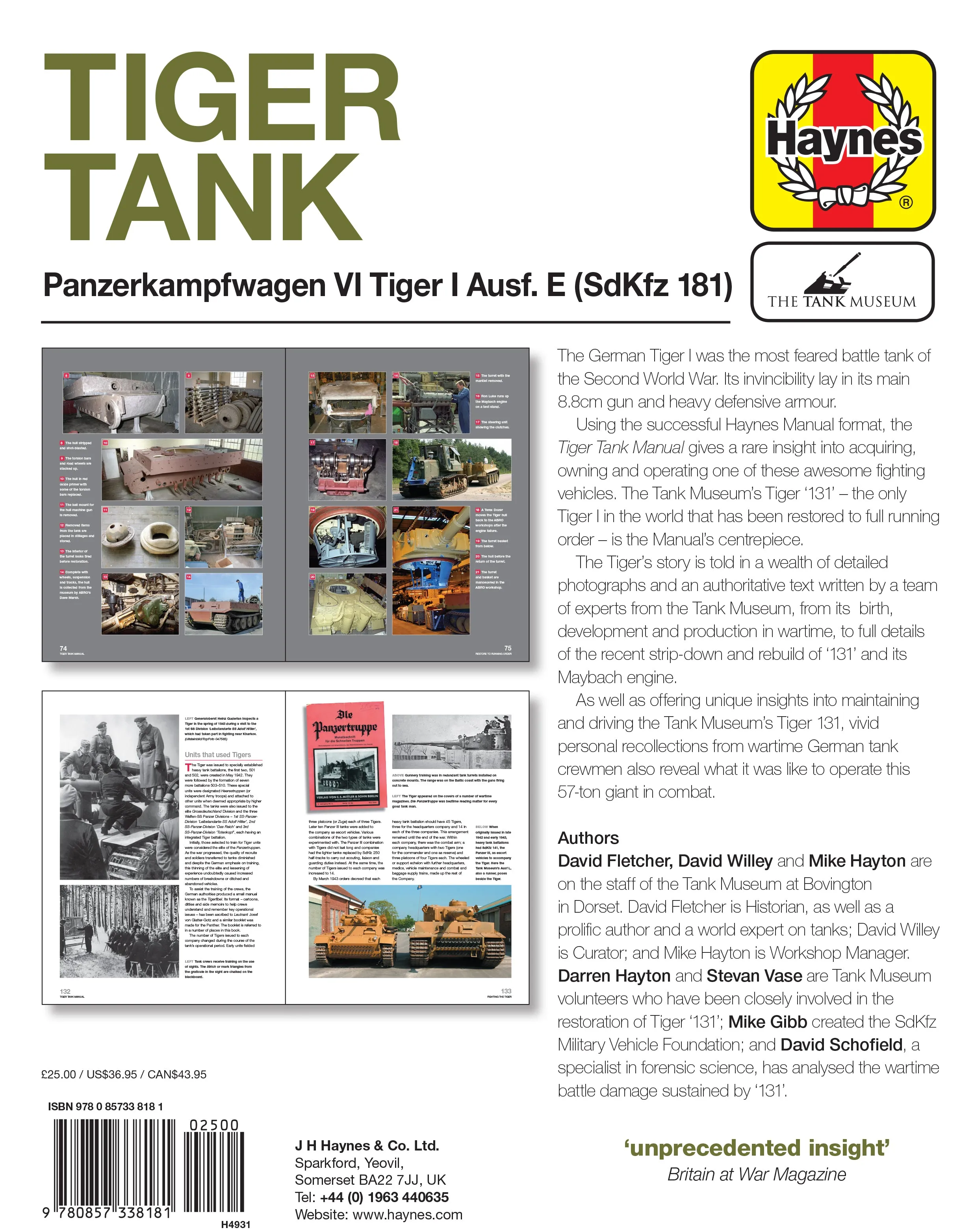 Tiger Tank Owners' Workshop Manual