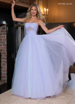 Tulle Strapless A-line Gown by Rachel Allan 70761