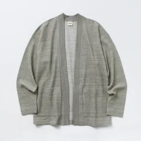 UNDYED / Waffle Cardigan Colored Organic Cotton