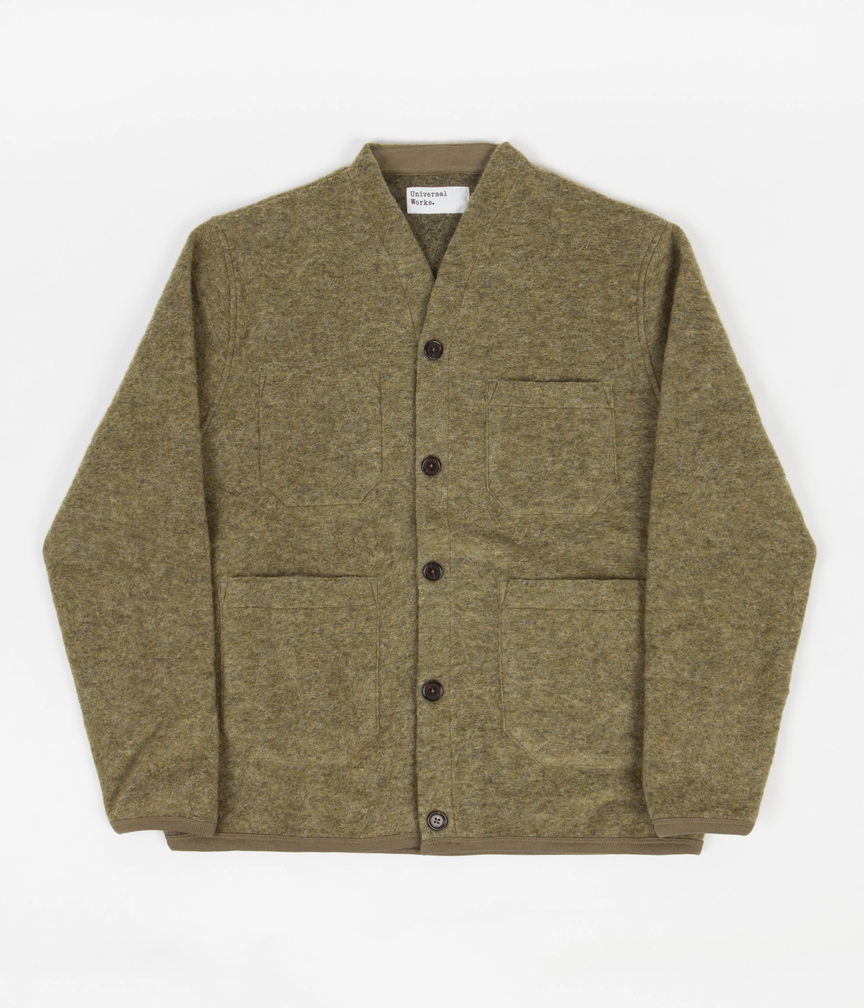 Universal Works Cardigan - Light Olive