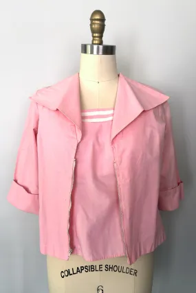 Vintage Pink Sailor Tank Top and Matching Jacket