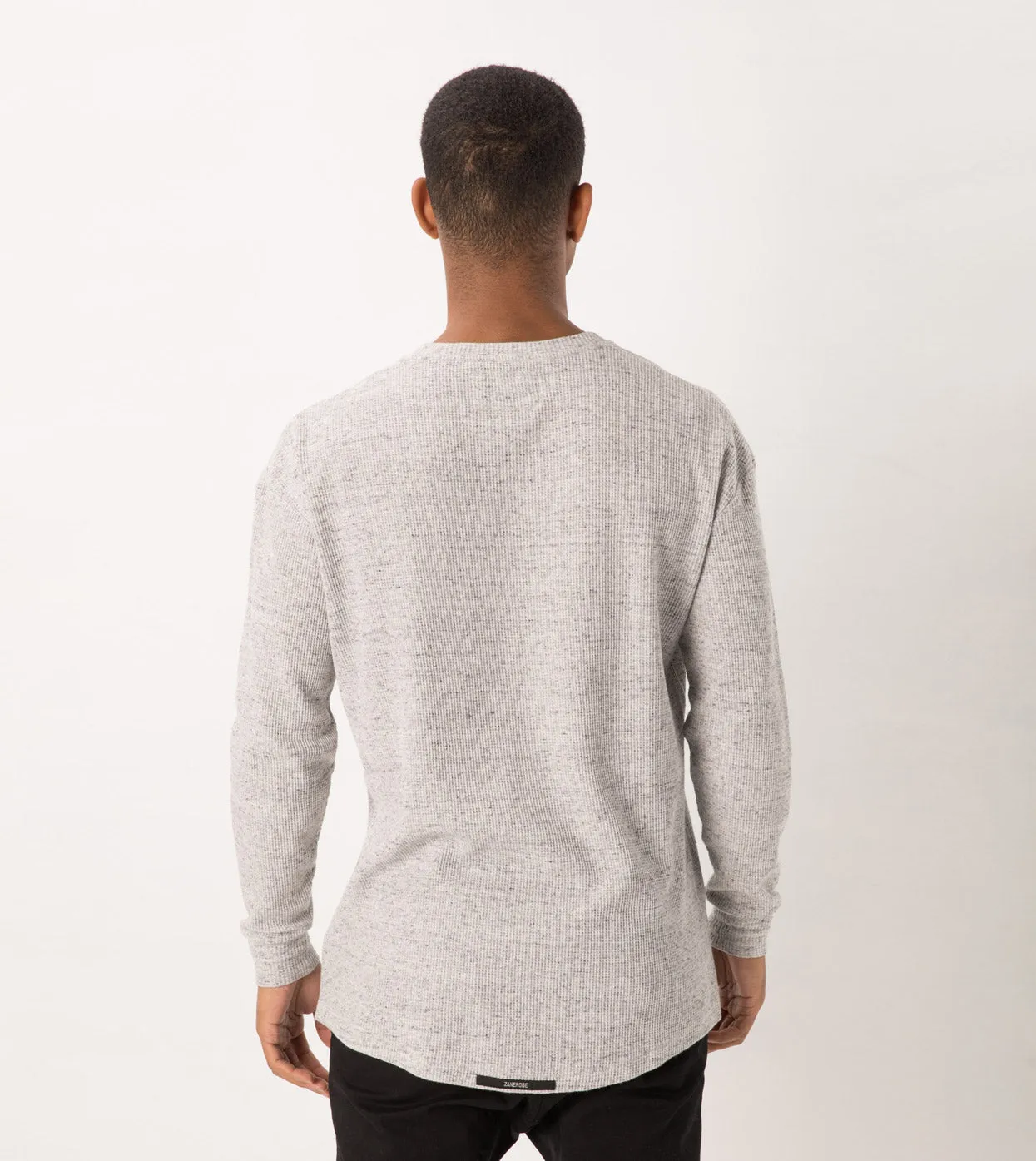 Waffle Rugger LS Tee Storm Marle - Sale