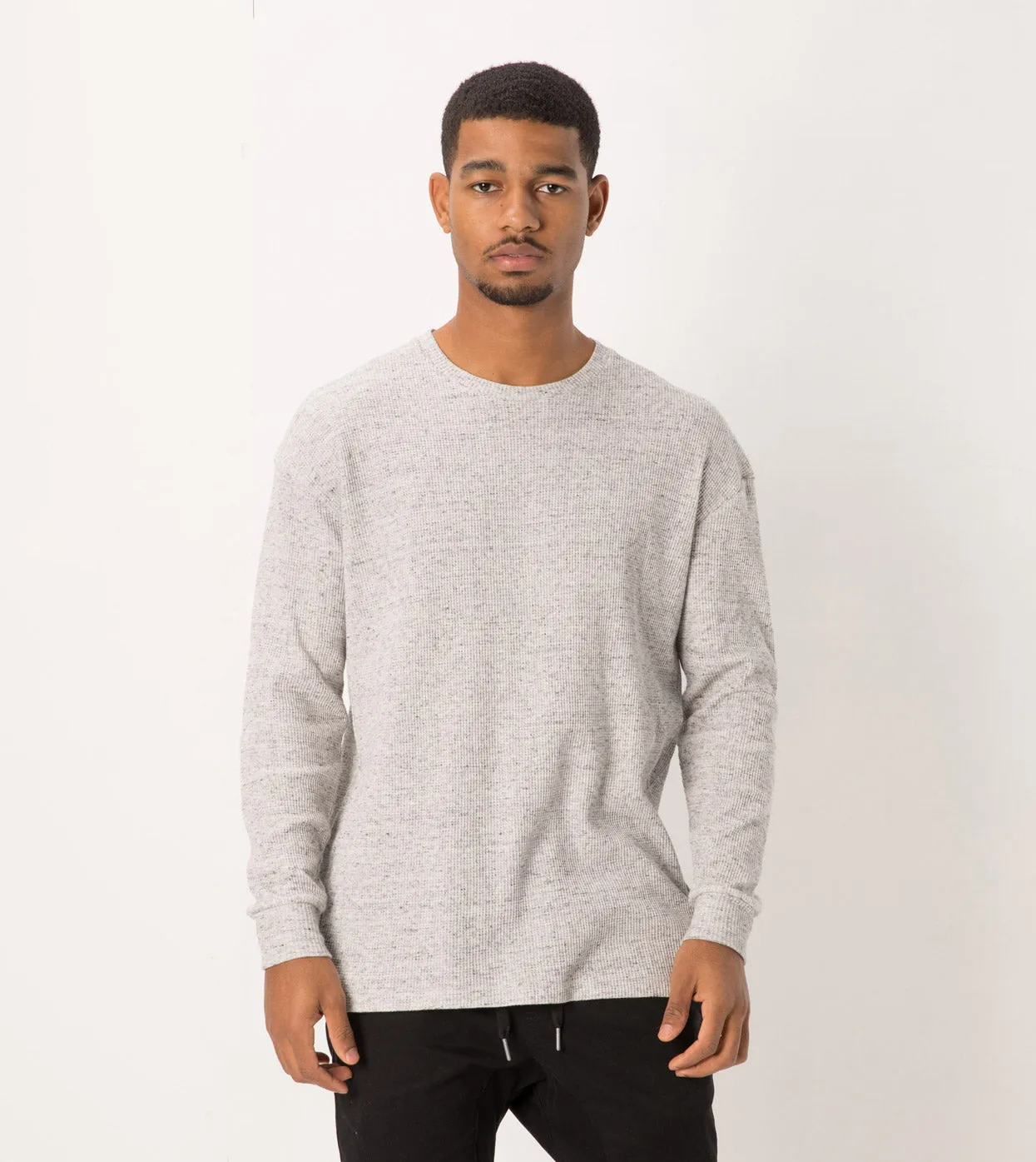 Waffle Rugger LS Tee Storm Marle - Sale