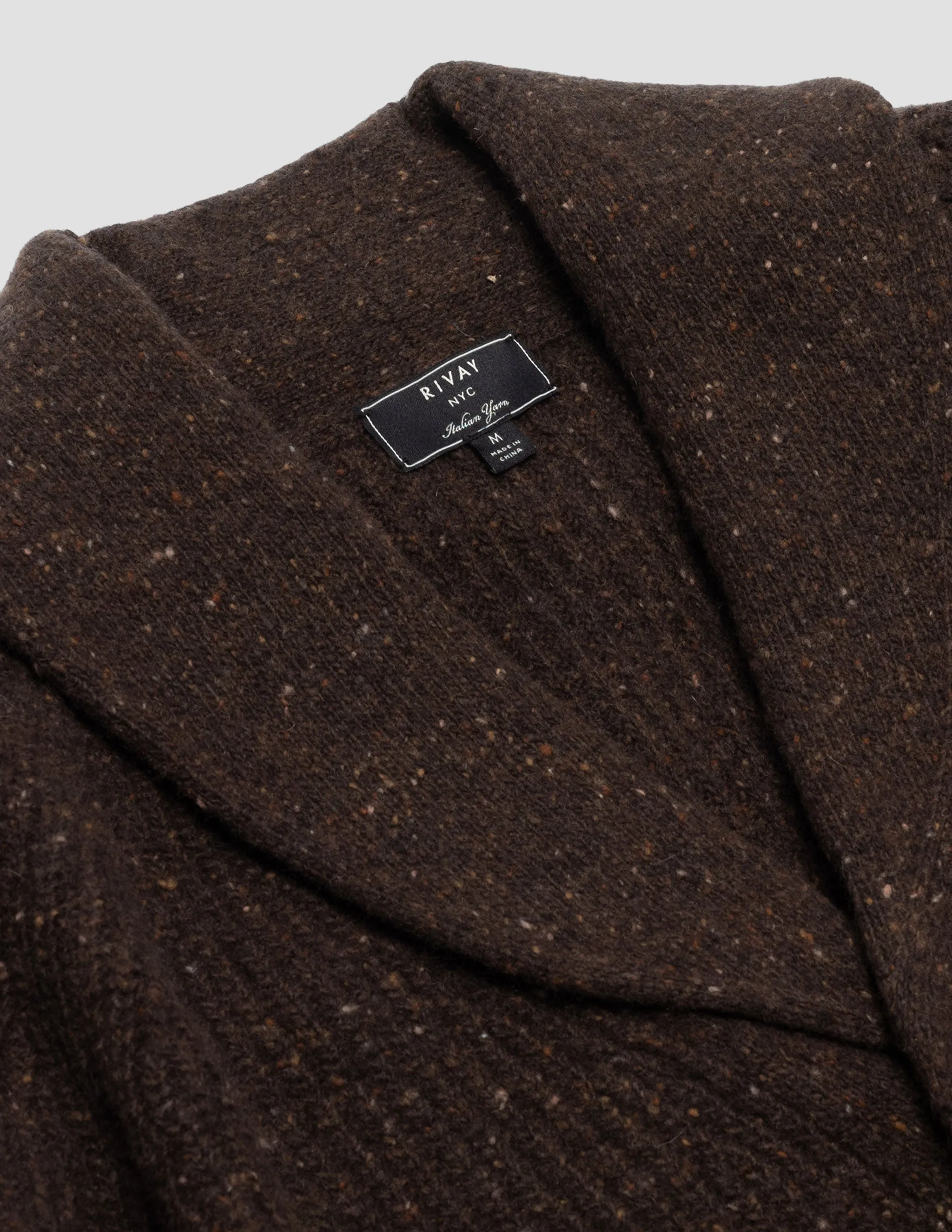 Winslow Donegal Shawl Cardigan in Brown