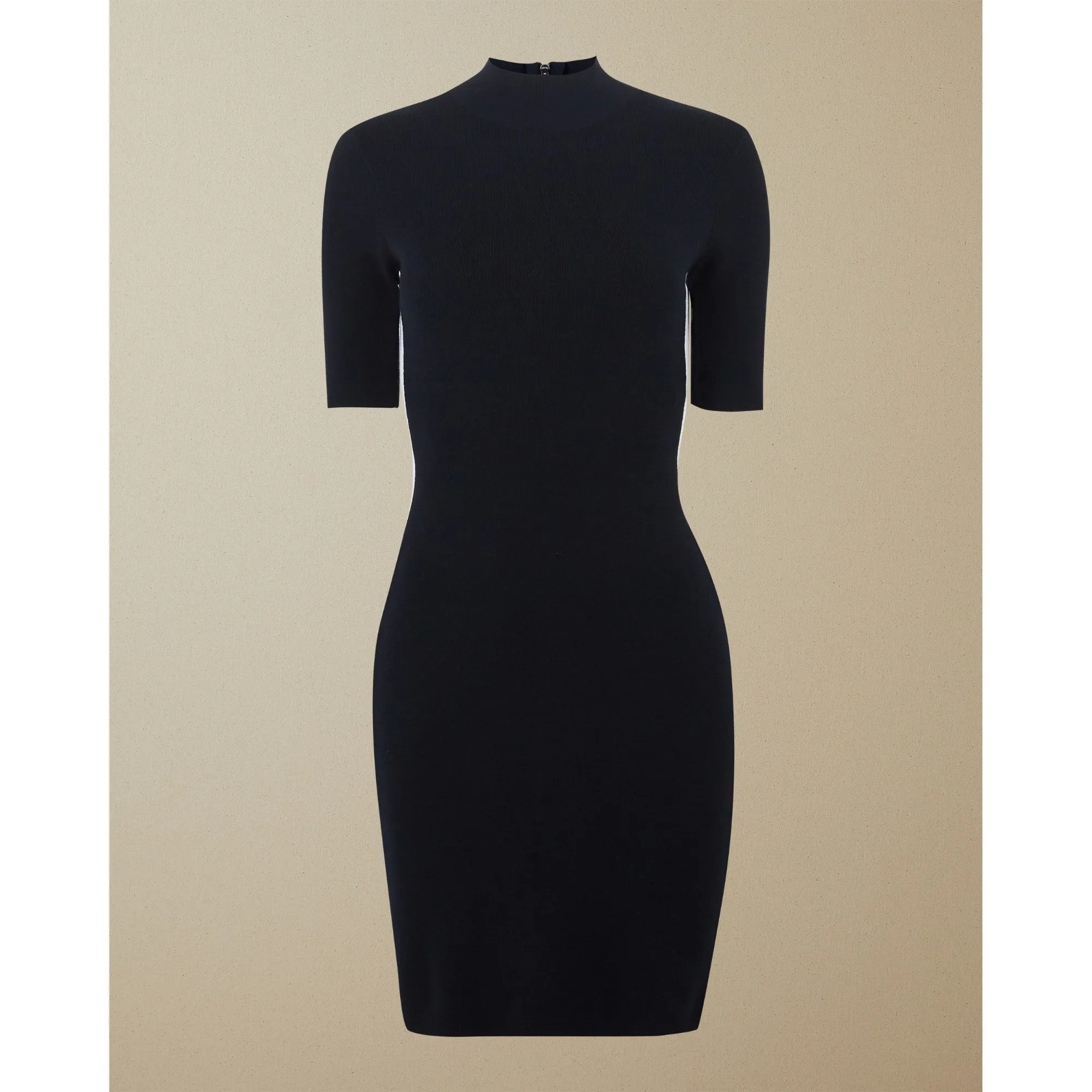 Women Evlyinn-Short Sleeve Knitted Bodycon Dress - Navy