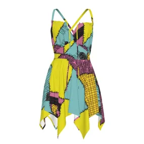 Yellow Nightmare All-Over Print Women's Slip Dress