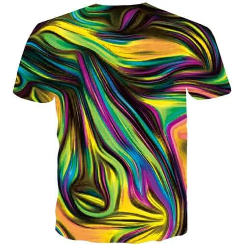 Yellow T shirts Men Stripe T-shirts Graphic Graphic Tshirt Printed Line Tshirts Cool Short Sleeve Hip hop Men women Tops O-neck