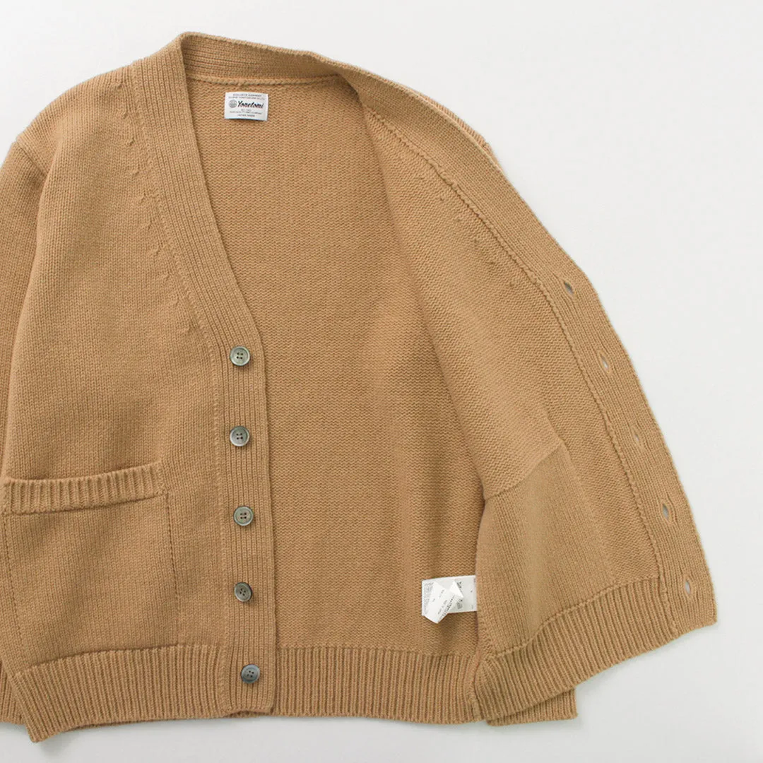 YONETOMI NEW BASIC / Soft lamb wool knit cardigan