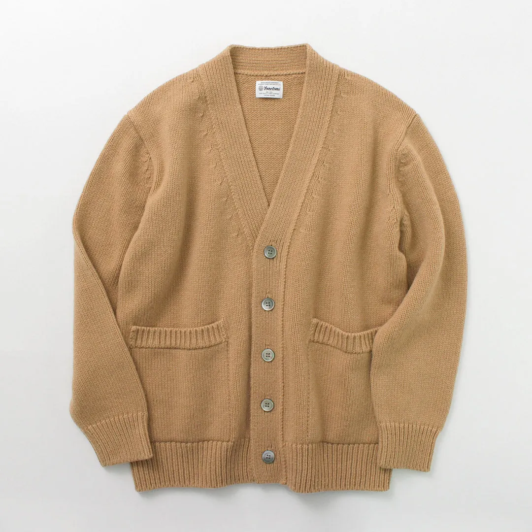 YONETOMI NEW BASIC / Soft lamb wool knit cardigan