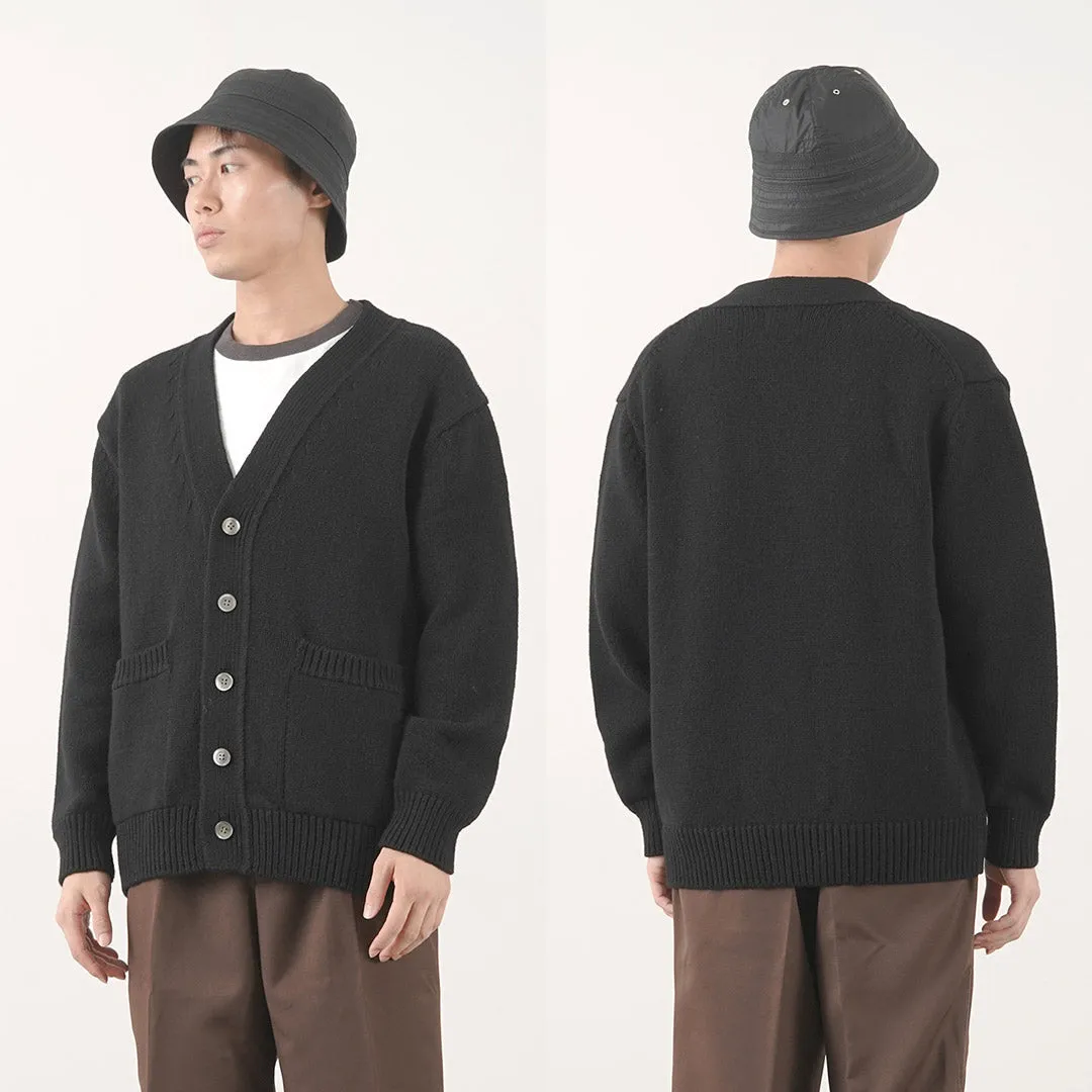 YONETOMI NEW BASIC / Soft lamb wool knit cardigan